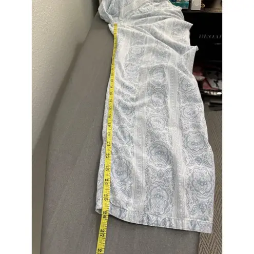 Fleetway Vintage Pajama Set Blue Paisley Print Button Down Top & Pants Size L - Image 11