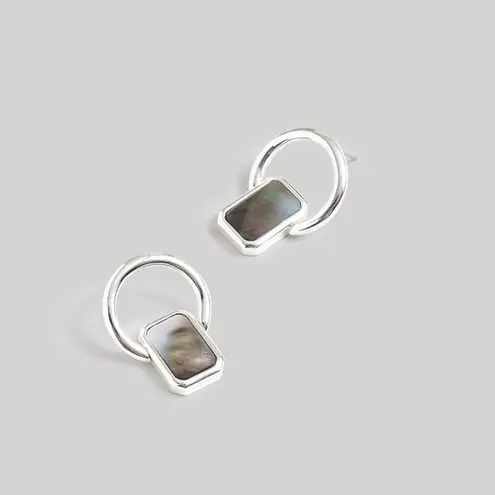 Madewell NWT  Shell Door Knocker Earrings Polished Silver