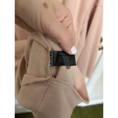 Boston Proper Light Pink Bell Sleeve Mini Sweatshirt Dress Size Large Comfy