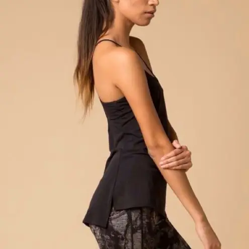 NEW Nux XS Ladder Tank Top Black Strappy Sleeveless Soft Workout Top Gym Cami