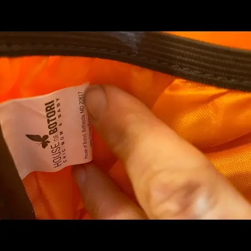 House of Botori orange and brown big bag shoulder bag purse duffle bag baby bag