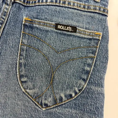 Rolla’s Original Short High Rise Cut Off Medium Juliet Wash Blue Denim Shorts Size 24
