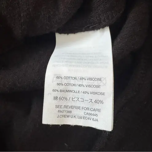 Madewell  Side Tie Crop Top Black Size XS Long Sleeve Crew Neutral Preppy Casual