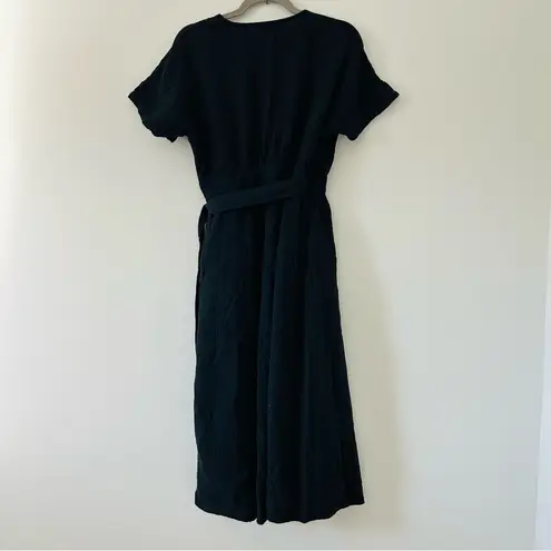 Marine layer Valencia Wrap Dress Black Cotton S