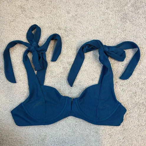 Beach Riot  Blair Bikini Top Empathy Blue Teal L - Image 3