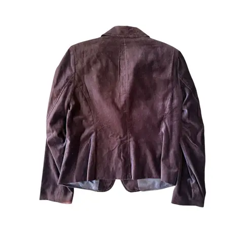 Briggs New York Vintage Chocolate Brown Velvet Velour Blazer Size 12