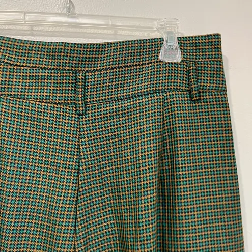 Cider High Waist Gingham Wide Leg Pants Grandpa Core Green Tan NWT Sz Large