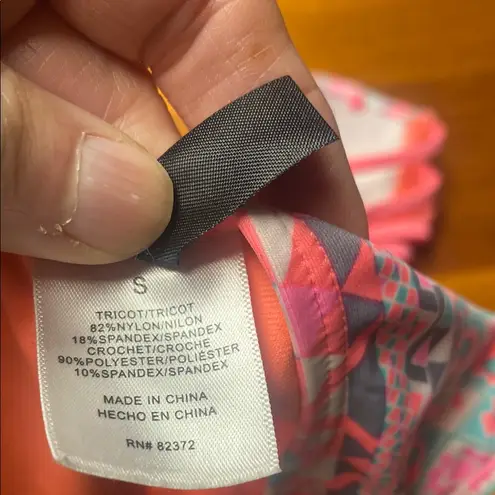 Trillium Pink and Gray Bikini Set with Geometric Design