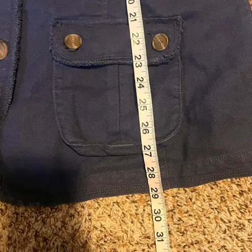 Old Navy  Women's Blue Linen Cotton Blend Utility Jacket Size XXL