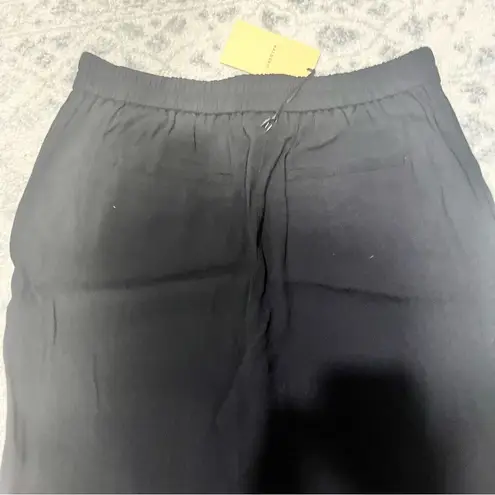 Halogen NWT  Black High Waist Straight Leg Pull On Trouser Pants Size 8