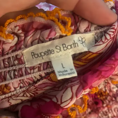 Poupette St. Barth triny ruched floral midi dress