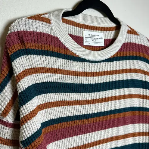 REI Wallace Lake Waffle Knit Women’s Crewneck White Size XS