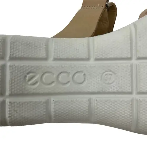 Ecco  Pink Felicia Leather Wedge Slide Comfort Sandals Size 6