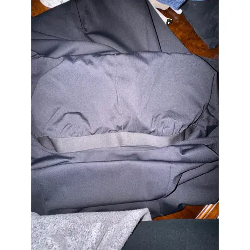 Halara Dress Women XL Black Softlyzero Airy Square Neck Corset Ruched Midi NWT