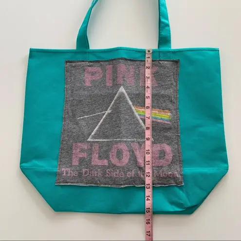 Via Penny Lane Reworked Apparel | Pink Floyd Cyan Green Nylon Tote Bag