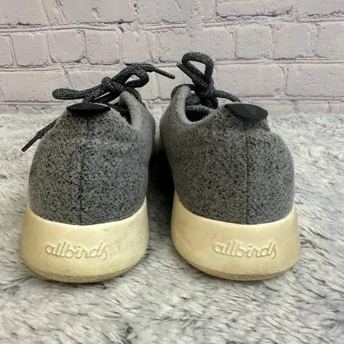 Allbirds Gray Merino Wool Runner Sneakers Women's Size 8 Lace Up Comfort