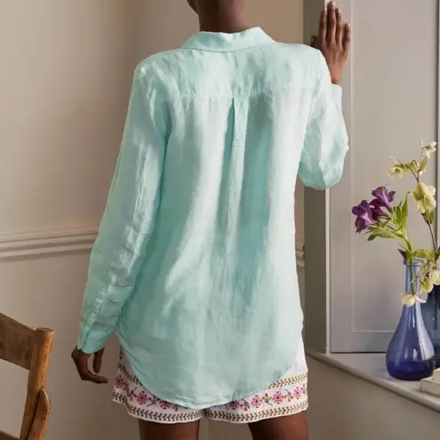 Boden USA Boden ‘The Linen Shirt’ button front top shirt spearmint 6