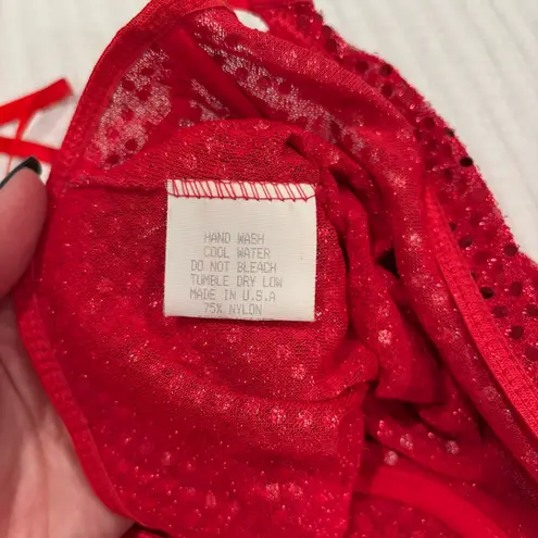 Vintage Red Sequin Party Mini Dress Made in USA Paper Tag Size Small Underwire thumbnail 5