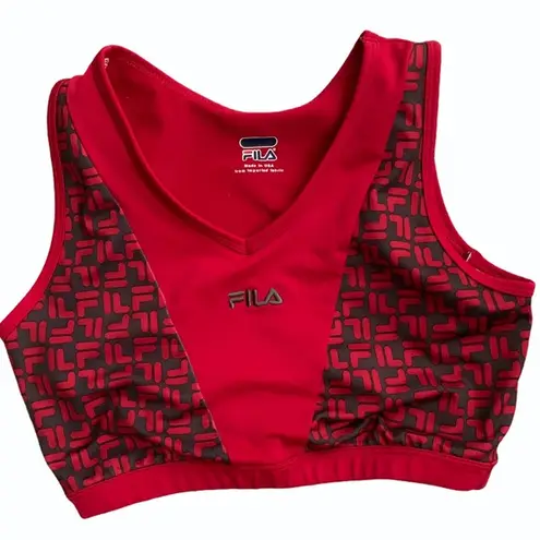 FILA  Red Logo Sports Bra