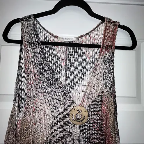 Paradise USA Sleeveless Lagenlook Mesh Tunic Cover Up Size XL/XXL