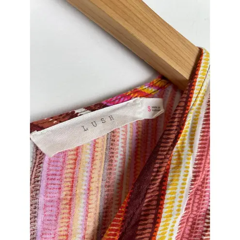 Lush Clothing Lush Shorts Multi-colored Striped Romper - Size Small