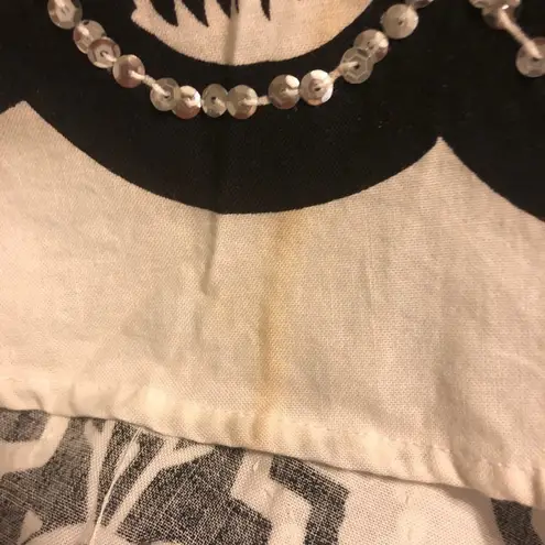 Carol Little Unique Full Circle Skirt Black White Bling Sz 10 Embellished Whimsy