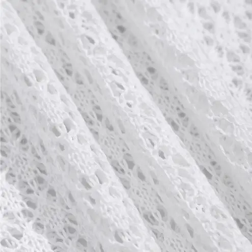 Berlook White Crochet Mesh Skirt Blouse