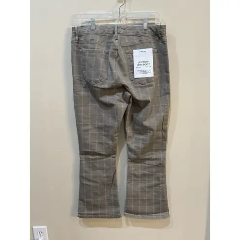 frame denim $245 Frame Women's Gray Plaid Le Crop Mini Bootcut Jeans‎ Pants Size 32