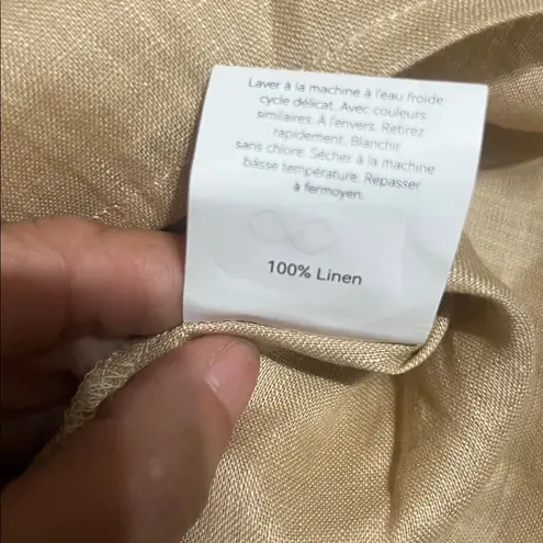 Lintico Joanna 100% Linen Dress Shirt Tunic V