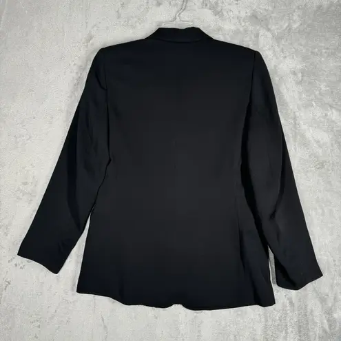 Compagnie Internationale Express Blazer Womens 12 Black Preppy Office Business
