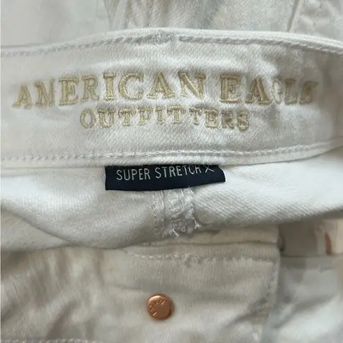 American Eagle  Outfitters Super Stretch X Hi-Rise Shortie White Denim Shorts