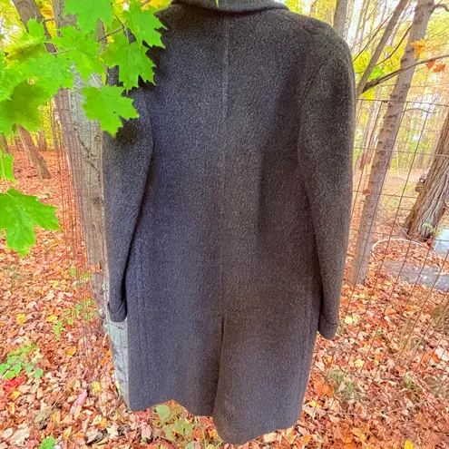Vtg 50s Alpacuna Wool Coat Women's M Gray Double Breasted ILGWU Union Made USA Size M