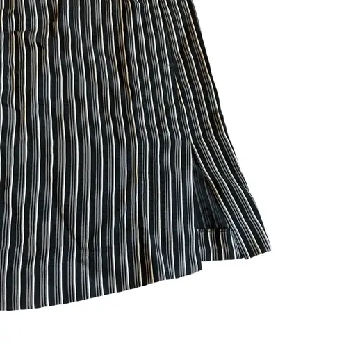 Max Mara Studio Striped Dress Crossover Retro Y2K 3/4 Sleeves Size 8 Women's