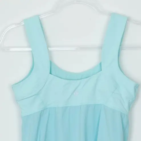 Lululemon Womens Run: Ta Ta Topper Tank Top Size 6 Aquamarine Running Workout Blue