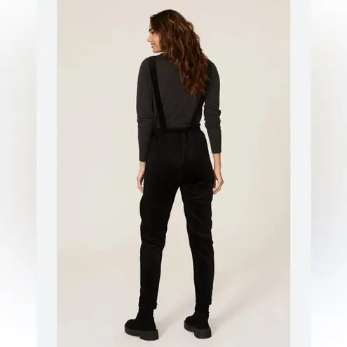 Stowaway Corduroy Maternity Overalls by Black Size L