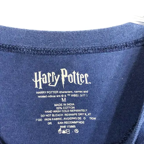 Harry Potter Medium Tee Shirt Top Blue Ombre Snitch Sorting Hat Time Turner 761