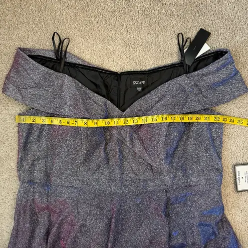 XScape 3350X Off The Shoulder Gown Iridescent Glitter 20W