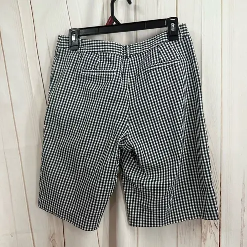 Kate Hill Women’s 4 Black Gingham Bermuda Shorts