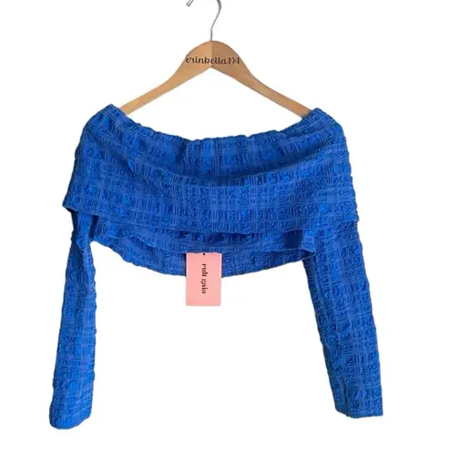 Cult Gaia Trina Off-The-Shoulder Top Persian Blue