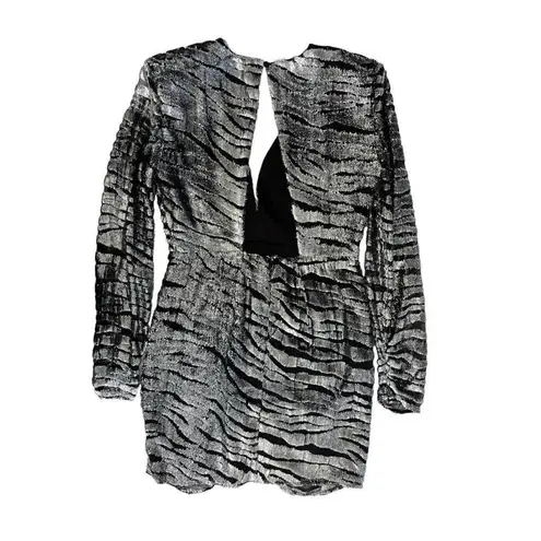 DUNDAS x REVOLVE Stardust Mini Dress in Silver Tiger