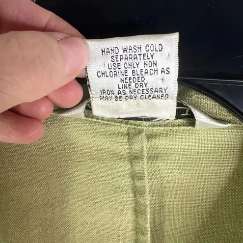 JPR Outfit 100% Linen Lightweight Single Breasted Jacket Blazer Size Large Green