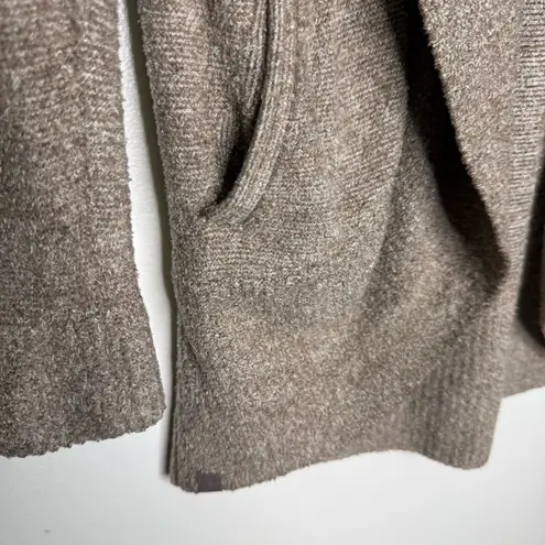 Barefoot Dreams CozyChic Lite Waterfall Front Cardigan Sweater Taupe Brown XS/S