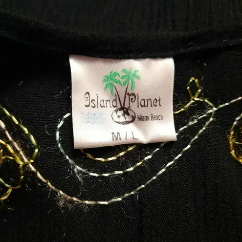 Island Planet Sleeveless Cover Up Dress Size M/L Black