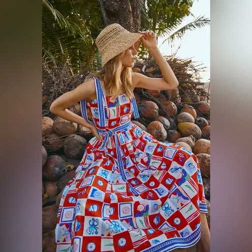 Hunter Bell Quincy Dress Sea Tiles Maxi – Size 2 NWT