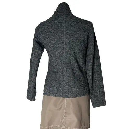 IBEX Merino Wool Jacket Sweater Heather Grey Full Zip Womens Size Medium USA Gray