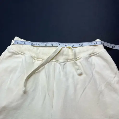Varley Women SZ Small Cream Jersey Knit Pant Pull-On Drawstring Stretch *FLAWED
