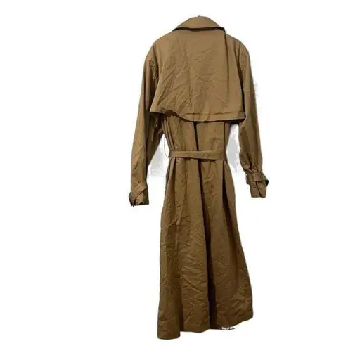 Favorite Daughter The Charles Tie Waist Sand Double Breasted Trench Coat Medium