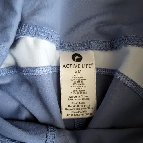 Active Life tonal blue & white leggings size small