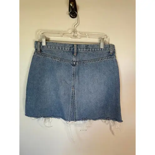 Gap  | Vintage Y2K Distressed Denim Mini Skirt Size 6