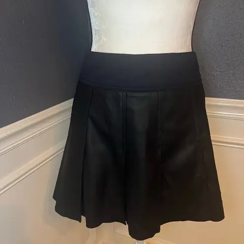 Vince  Mixed Media Pleated Skirt